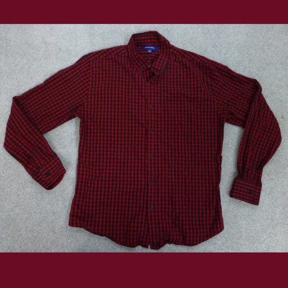 Bowery & Brooke Red and Black Long Sleeve, Button-Up Shirt - Picture 2 of 9